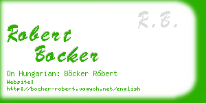 robert bocker business card